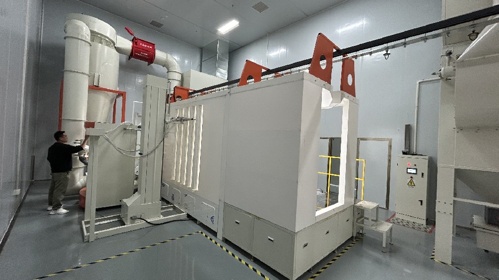 巨豪機械 五金護欄擋板靜電噴粉設備 粉末噴涂流水線